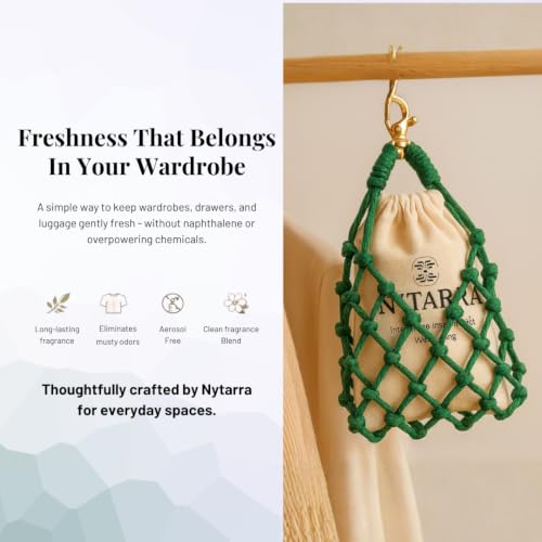 Image of Nytarra Luxury Closet Fresheners Pack of 3 | Long Lasting Air Fresheners for Closets, Drawers & Cupboards | Hanging Wardrobe Air Freshener Pouch | Premium Wardrobe Fragrance