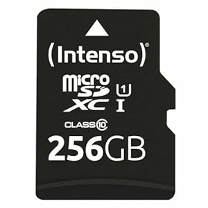 Intenso Premium microSDXC 256GB Class 10 UHS-I Speicherkarte inkl. SD-Adapter (bis zu 90 MB/s), schwarz