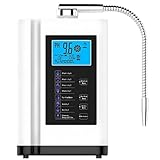 GLBMXDD Ioniseur d'eau PH 3,5-10,5 Purificateur d'eau alcaline et Acide ORP+600 à-500mV Électrode d'électrolyseur 7 réglages d'eau 8000L,Machine à Eau ionisée,Nettoyage Automatique White