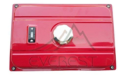 Everest Parts Supplies Red Universal 5 Gallon Generator Gas Fuel Tank with Chrome Gas Cap, Fuel Shut-Off Valve | 20
