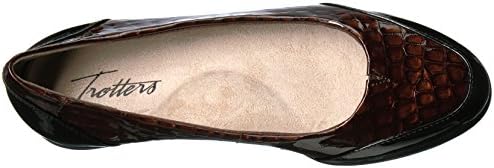 Trotters 100% Leather Arnello Ballet Flat, Dark Brown/Black, 10 N US | Image 4