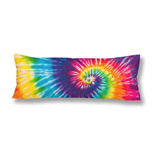 CiCiDi - Almohada para Dormir de Lado, 40 x 145 cm, Estructura Abstracta, Corbatas, Arco Iris, Color Transpirable, Fundas de Almohada con Cremallera, algodón y poliéster