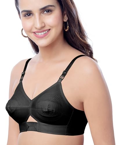 Image of Brida Sajini Women's Cotton Round Stitch Bra | Full Coverage | Single Layered | Non-Padded | Wireless | Saree Bra for Heavy Bust | Daily Use | Combo