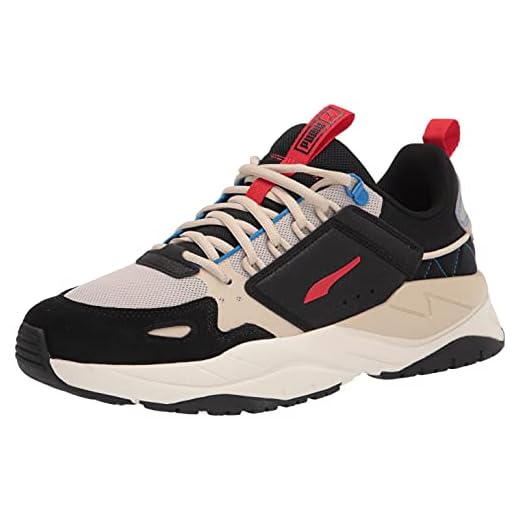 PUMA Tênis masculino X-Ray 2, Peyote-High Risk Red-Puma Preto-Future Blue, 6