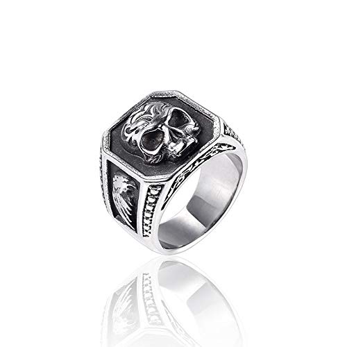 Anel Masculino De Caveira Skull Em Aço Inox Cromado Estilo Motoqueiro Punk Rock (18)