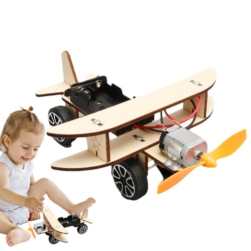 BinZyronic 木製飛行機モデルキット 子供向け組立おもちゃ ? STEM学習 組立式知育玩具 6?12歳対象