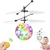 CPSYUB Flying Ball Toys, Flying Spinner, Boys Toys Age 8, RC Helicopter Toys for 5, 6, 7, 8, 9, 10, 11, 12, 13 Year Old Boys Girls Rechargeable Light Up Drone, Easy Indoor Game Flying Drone for Kids