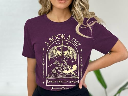 Book Shirts for Women Vintage Reading Teacher T-Shirt Short Sleeve Book Lover Tee Tops4
