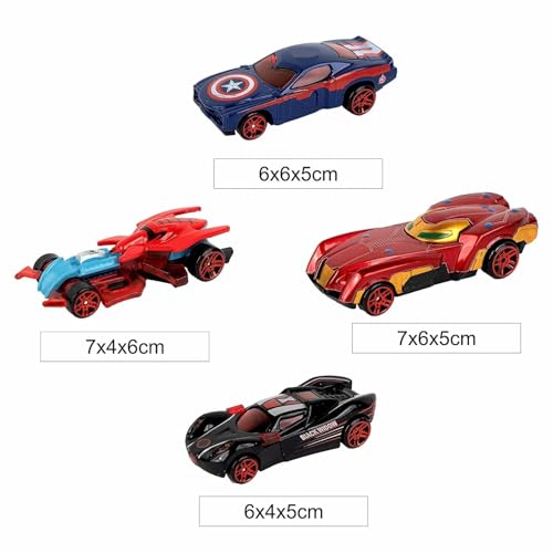 Image of Umadiya Mini Metal Die Cast Car Set of 6 & 4 Toy Vehicle Play Set Free Wheel High Speed Unbreakable, Small Racing for Exciting Playtime Adventures, Movie Vehicle Car for Kid (Set of 4), Multi