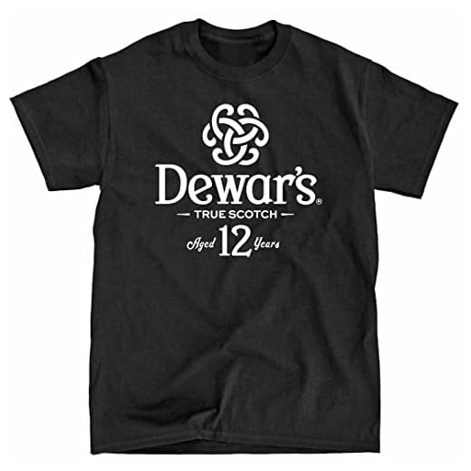 Dewars Scotch Whiskey Black T-Shirt (Large)