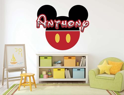 Personalized Cartoon Vinyl Wall Sticker - Custom Name Wall Decal