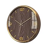 Orologio da parete silenzioso al quarzo, rotondo, design minimalista, per decorare la casa, il soggiorno o la camera da letto, 36 cm