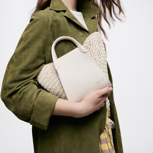 TOUS nacelle tulipe raphia beige le petit panier rigide chic - 3