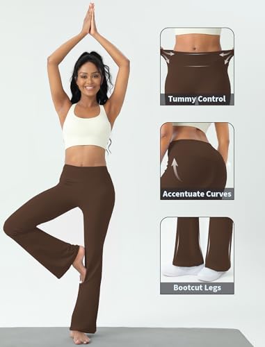 Image of AB-Eleven Women's Yoga Pants Bootcut Flare Leggings Bell Bottom Leggings