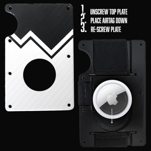 Wallet for Men - Minimalist AirTag Compatible, Aluminum RFID Blocking, AirTag Holder, Money and Card Holder - Modern, Stylish, Slim, Compact and Durable Wallet by Zylo3