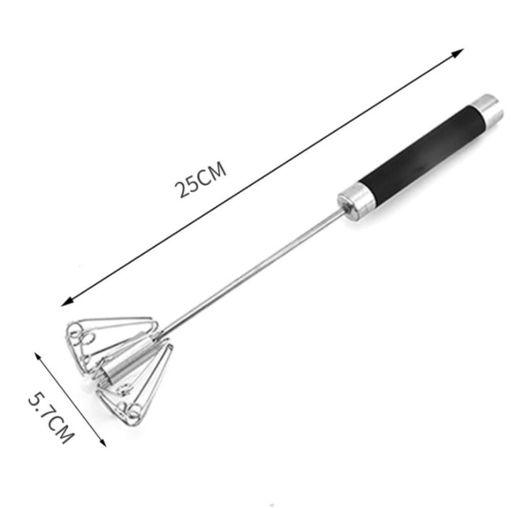 Batidor Huevos Mezclador De Crema Manual Giratorio Acero Inoxidable, Batidor Huevos con Globo, Cocina Utensilios Cocina