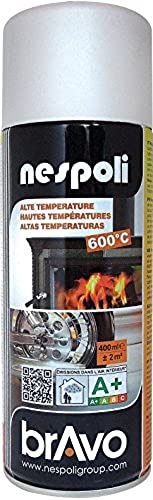 Nespoli Pintura en Spray, Para Altas Temperaturas, Color Blanco, 400 ml, Acabado Profesional