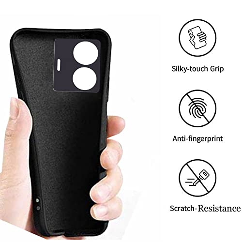 Image of A rtistque Back Cover Case for iQOO Z6 44W / Vivo T1 44W with Camera Protection | Shockproof TPU | Stylish Protective Design | Slim Fit | Ultra Matte | Vivo T1 44W / iQOO Z6 44W Back Cover - Black