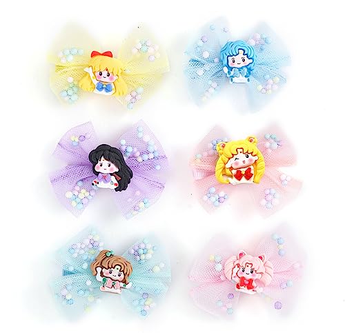 Kerr's Choice Cute Moon Hair Clips 6 Pcs Animie Moon Hair Accessories Kawaii Hair Clips For Girls Women #TOP8