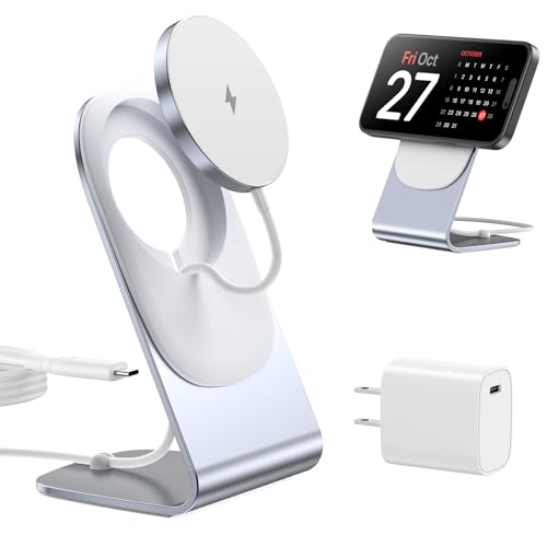 ���C�����X�[�d�� Mag-Safe�[�d�� iphone17 �}�O�l�b�g�� �ymagsafe�[�d��{magsafe�X�^���h+ 20W USB-C�A�_�v�^�[�z USB-C�P�[�u�� 1.5m�t�� �}�O�Z�[�t�[�d�� �X�^���h/�p�b�h ������ �A�C�t�H�[��17/1