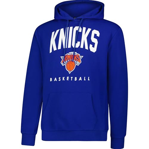 Ultra Game Men's NBA Official Super Soft Teamster Hoodie Sweatshirt, New York Knicks, Team Color, Small