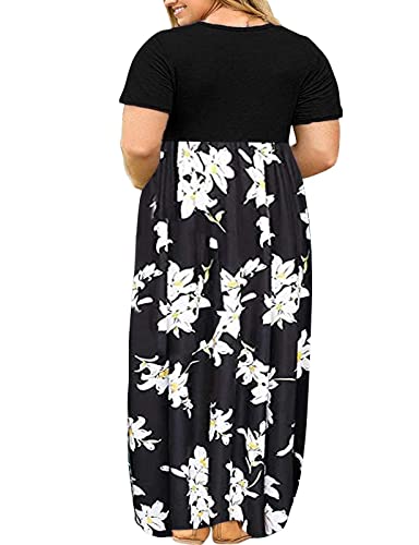 Image of Kancystore Women's Plus Size Maxi Dress with Pockets Summer Dresses XL-5X