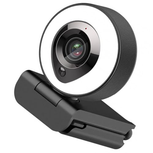 Lurrose Cámara de Computadora 4K USB Autoenfoque y Luz de Relleno para Transmisión y Videollamadas Profesionales