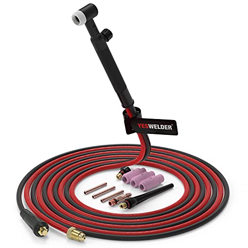 YESWELDER Tocha de soldagem TIG WP-17V 4 m 150 Amp resfriada a ar para soldador ARC-165DS ARC-125DS
