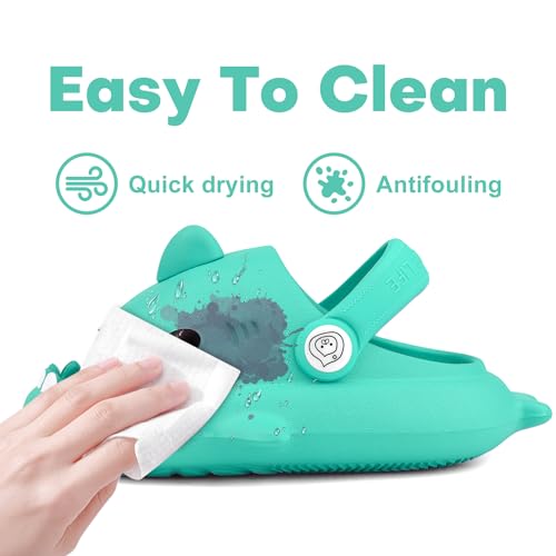 Kids Shark Cloud Slides | Boys Girls Slip On Sandals | Toddler Beach Slippers | Youth Fish Flip Flops Pool Shower Shoes4