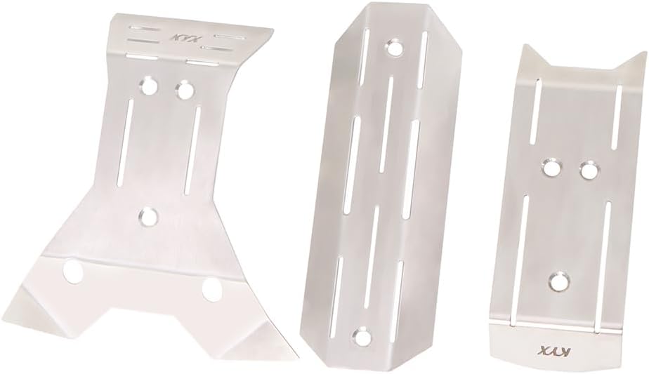 KYX Racing Stainless Steel Skid Plate Guard Chassis Guard for 1/16 Rc Crawler Car Traxxas Mini-Maxx