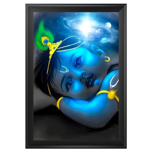 Peinture Shri Krishna Baby pour décoration salon et coin méditation