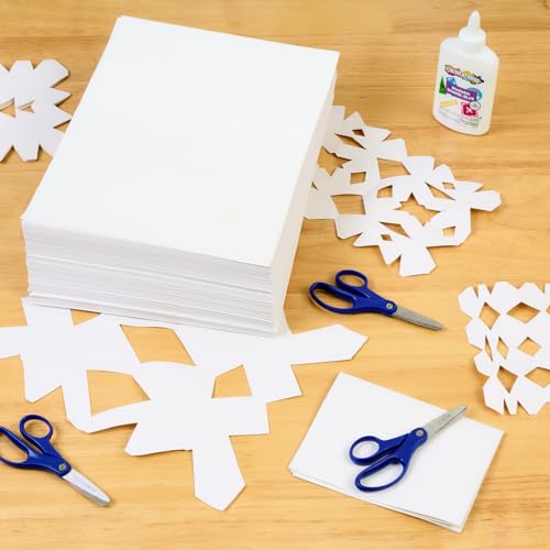 Papier de construction 500 feuilles blanc à texture souple pour découpage propre