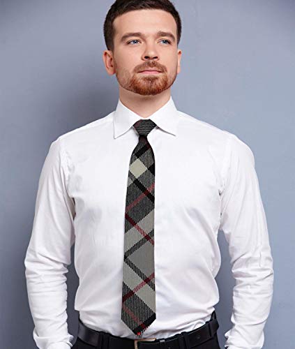 Bufanda y corbata Thompson Grey Tartan para tus cenas de invierno 3