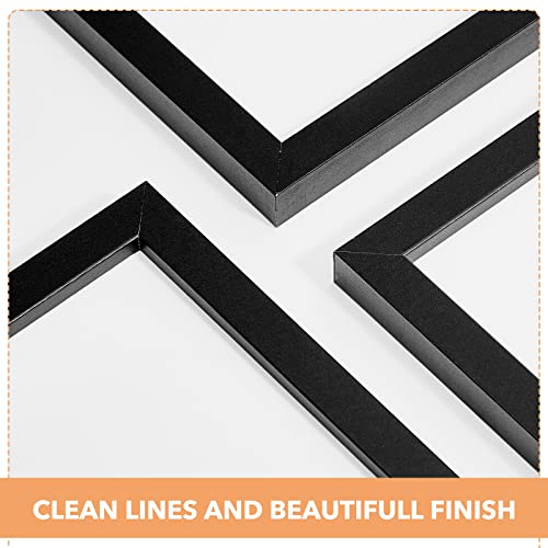 Syntrific 12X16 Picture Frames Set Of 6,Display Pictures 8.5X11 With Mat Or 12X16 Without Mat,Wall Gallery Photo Frames Larger Picture Frames For Wall Mounting,Black #TOP5