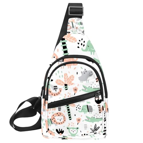 Sac à dos coloré Zoo multifonction pour homme et femme, sac de poitrine compact