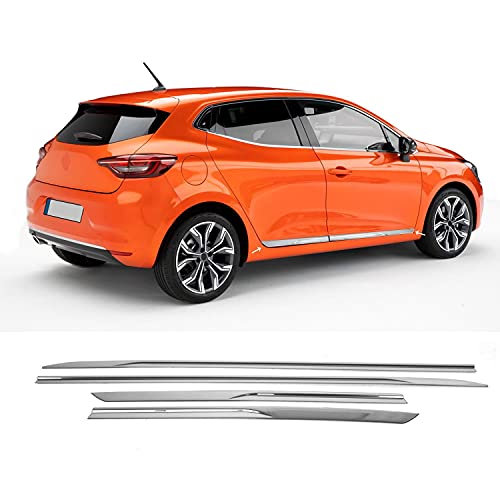 Garnitures de porte chromées pour Clio V 2020 - Lot de 4 baguettes latérales de protection