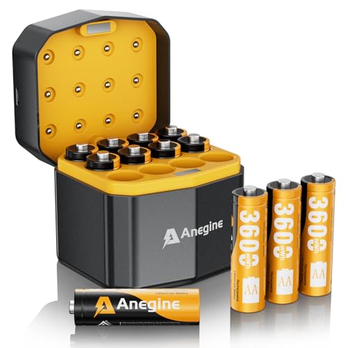 Piles AA rechargeables lithium contre les pannes de tension avec chargeur rapide inclus
