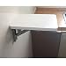 Madera montada en la pared mesa plegable cocina mesa de comedor casa oficina trabajo computadora portátil escritorio, colgando gota-hoja pliegue abajo de madera estantería aprendizaje mesas, blanco