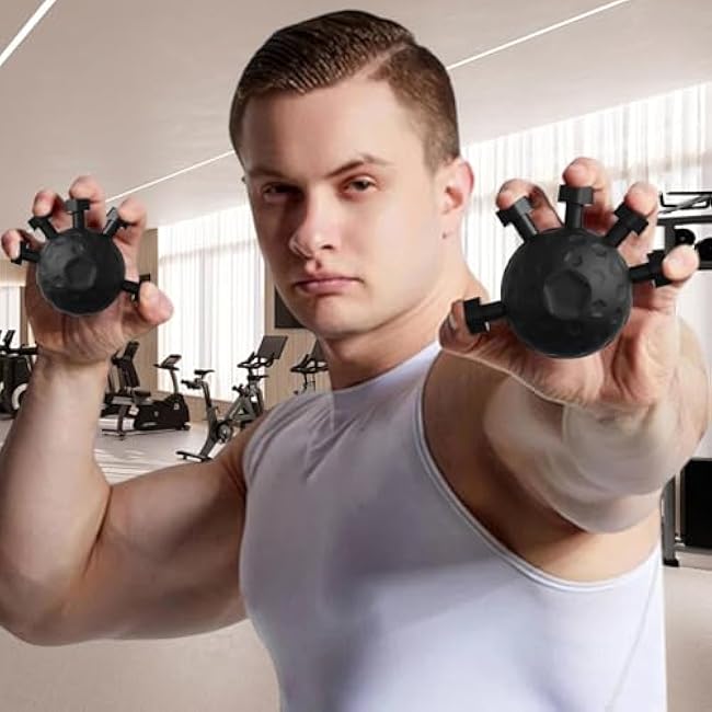 Squeeze Balls - Grip Strength Trainer Ball | Sphere Finger Grip Strengthener Finger Exerciser Ball Hand Grips, Portable Grip Exerciser For Forearm Strength, Finger Strengthener For Home Gym, Rehabili