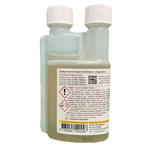 MecaRun Additif Ethanol E85 C99 250ml pour traitement carburant bioéthanol