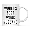 Andaz press funny 11oz coffee mug gift worlds best work husband 1 pack novelty birthday christmas hot chocolate cup  urban country home decor