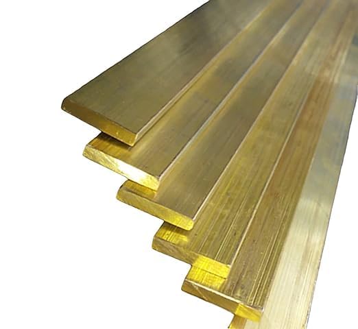 Brass Flat Bar 2mm x 63.5mm x 42.5 inch / 1079.5mm Long, 1 Pcs C360 Rectangle Square Metal Solid Brass Bars Stock for Knife Making, Craft Hobby from Bopaodao