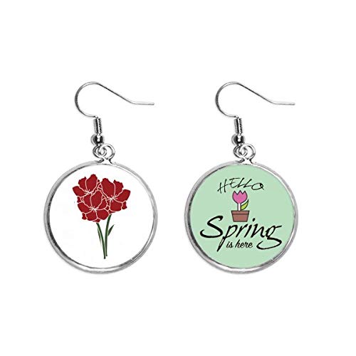 Pendientes de flor de clavel joya colgante ideal para lucir en terrazas y eventos primaverales