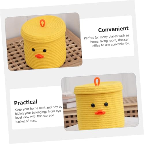 Panier de rangement tressé jaune pour optimiser l'espace de la maison - 7
