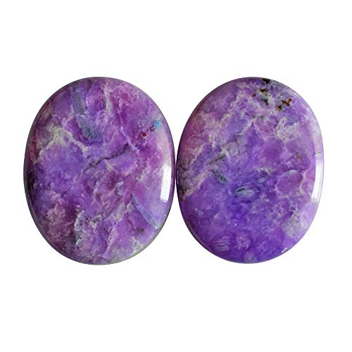 Cabochon Sugilite violet naturel 13 CTW de forme ovale 16x13x3 mm pour création bijoux
