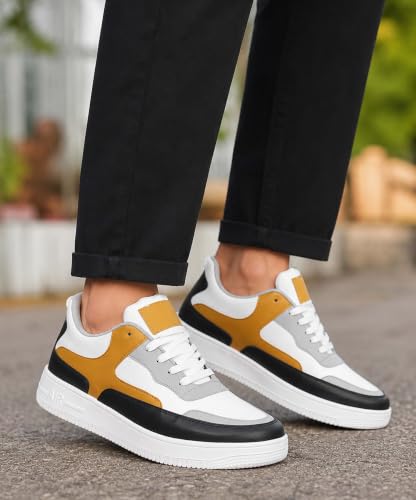 Image of Casual Low-Top Streetwear Sneakers with Embossed Sole Detail