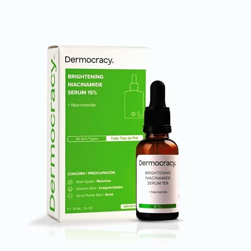 DERMOCRACY - Serum Niacinamida 15% - Serum Antimanchas Facial y Rojeces, Regula el Acné y la Producción de Sebo - Niacinamide Serum- 30ml
