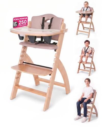 Image of Abiie Beyond Junior Convertible Wooden High Chair with Removable Tray