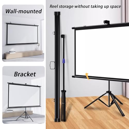Pantalla con trípode 72" para proyector, 4:3 miniatura 2