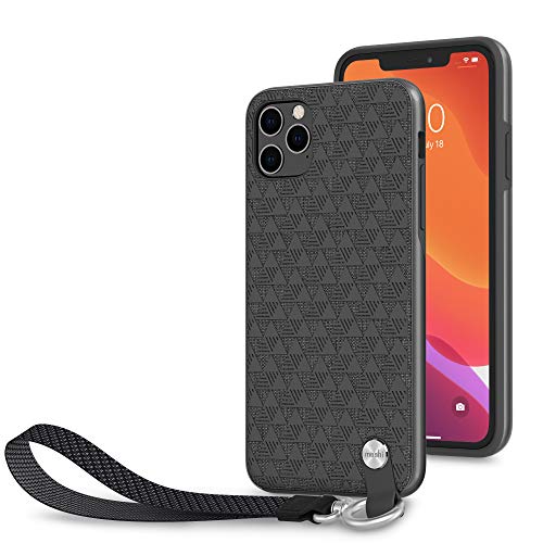 Moshi Altra for iPhone 11 Pro Max Case 6.5-inch, Detachable Wrist Strap, Military Drop Protection, Strap Phone Cover for iPhone 11 Pro Max, Shadow Black